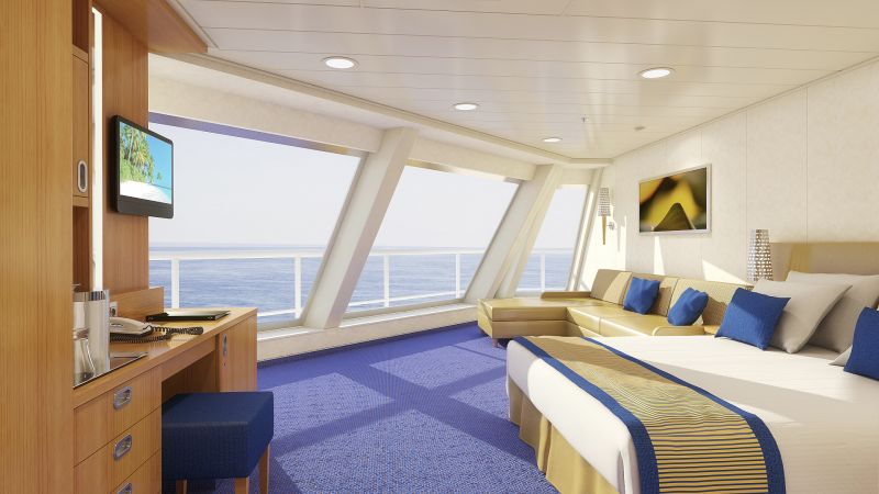 Cabina exterioara cu vedere la mare, categoria 6K