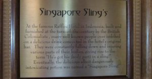 Lounge-ul Singapore Sling's