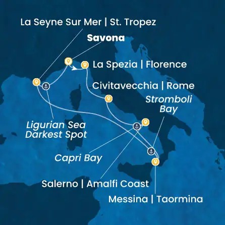 Croaziera de Grup Organizat cu Zbor Inclus si Insotitor de Grup - Italia, Sicilia si Coasta de Azur - Costa Cruises - Costa Fascinosa - 25.04.2027